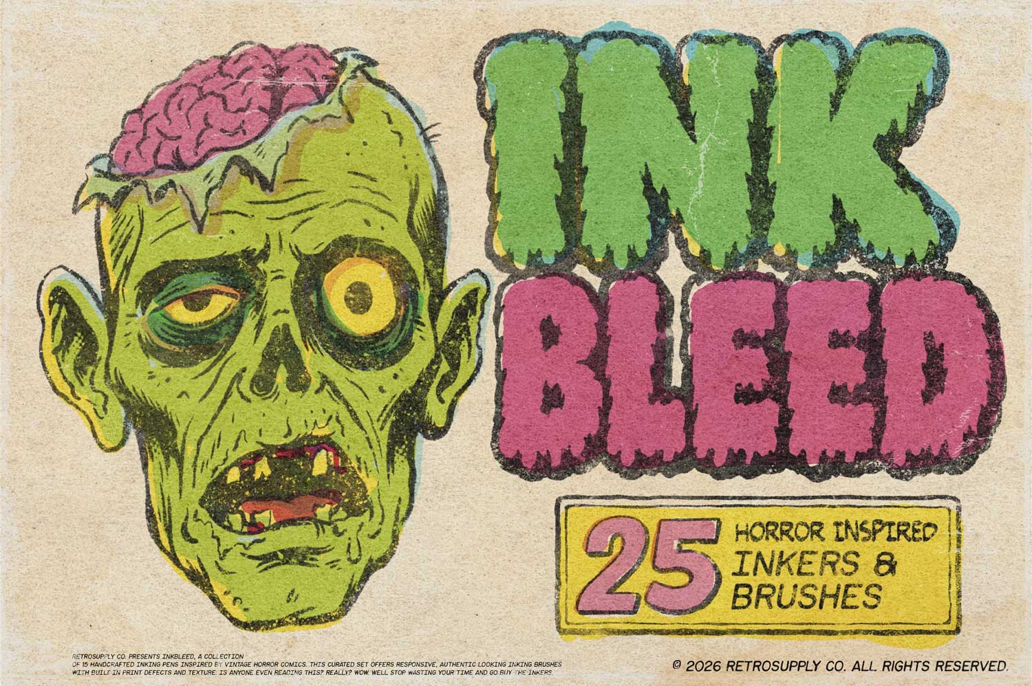 Ink Bleed: 25 Inkers & Brushes Inspired by 20th-Century Horror Comics