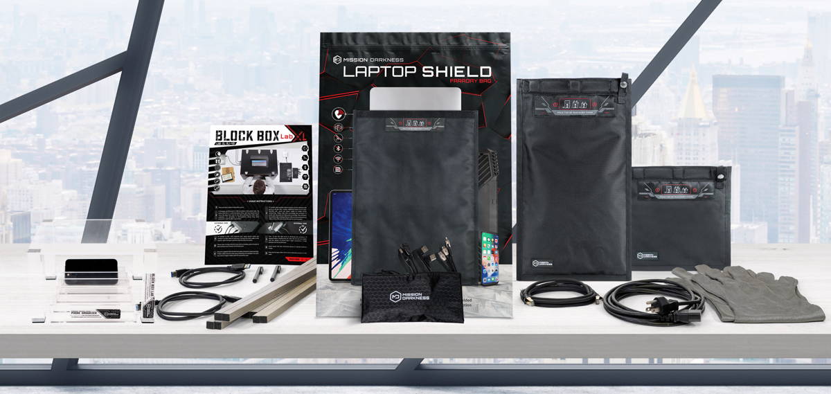 BlockBox Lab XL complete accessory kit laid out