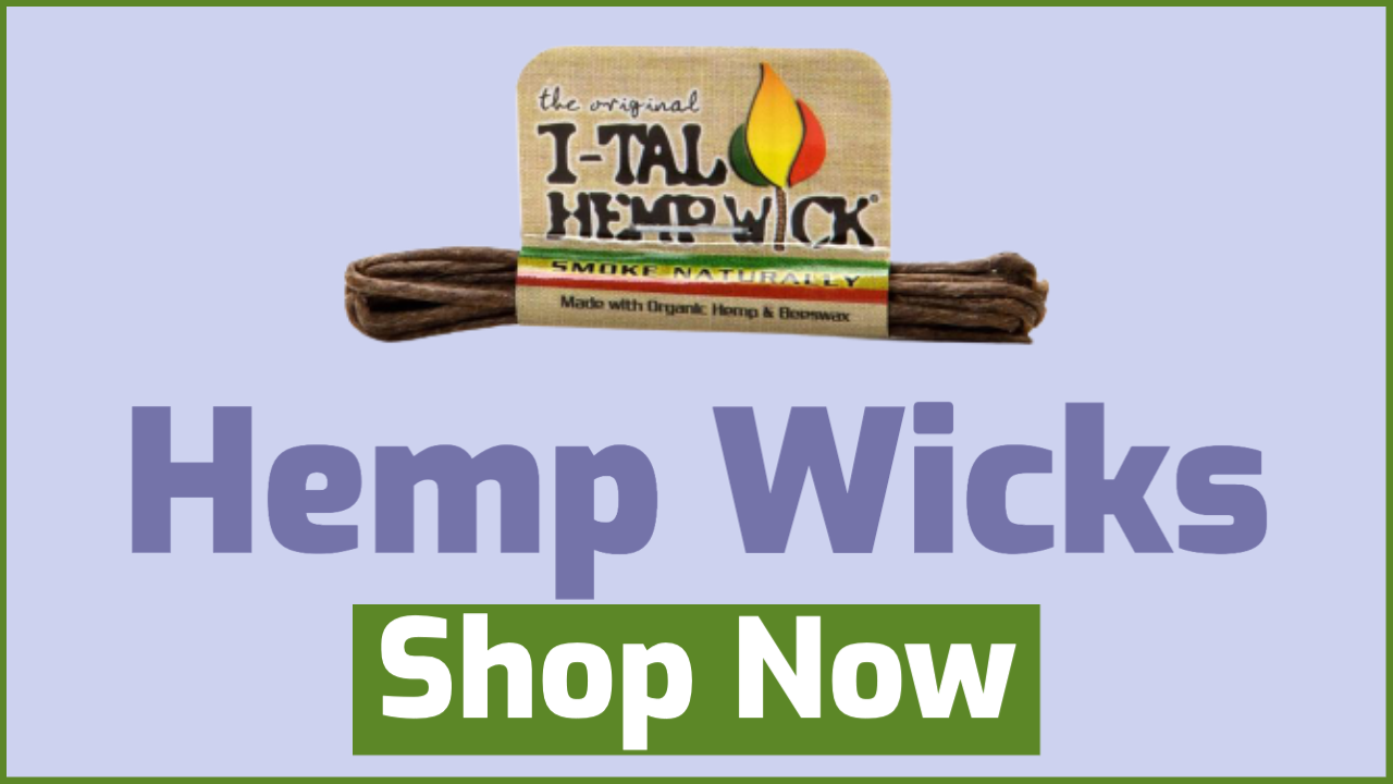 I-TAL Hemp Wick | 100 % Natural Hemp  | Hemp Twice | BeesWax | Jupiter Cannabis Winnipeg