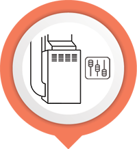 modulating furnace illustration icon