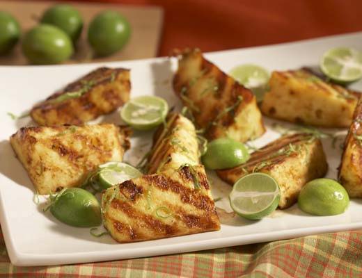 Grilled Pineapple with Key Lime and Agave Nectar