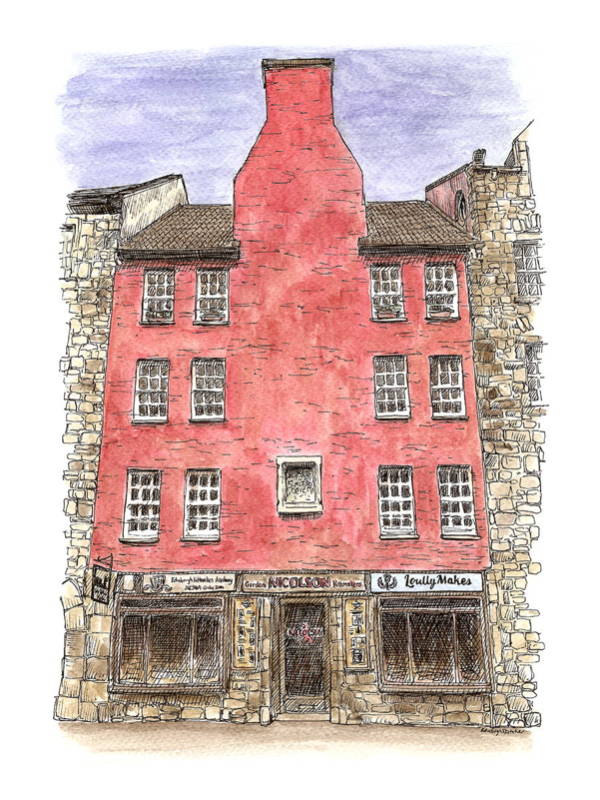 Gordon Nicolson Kiltmakers - Canongate illustrated by the Edinburgh Sketcher