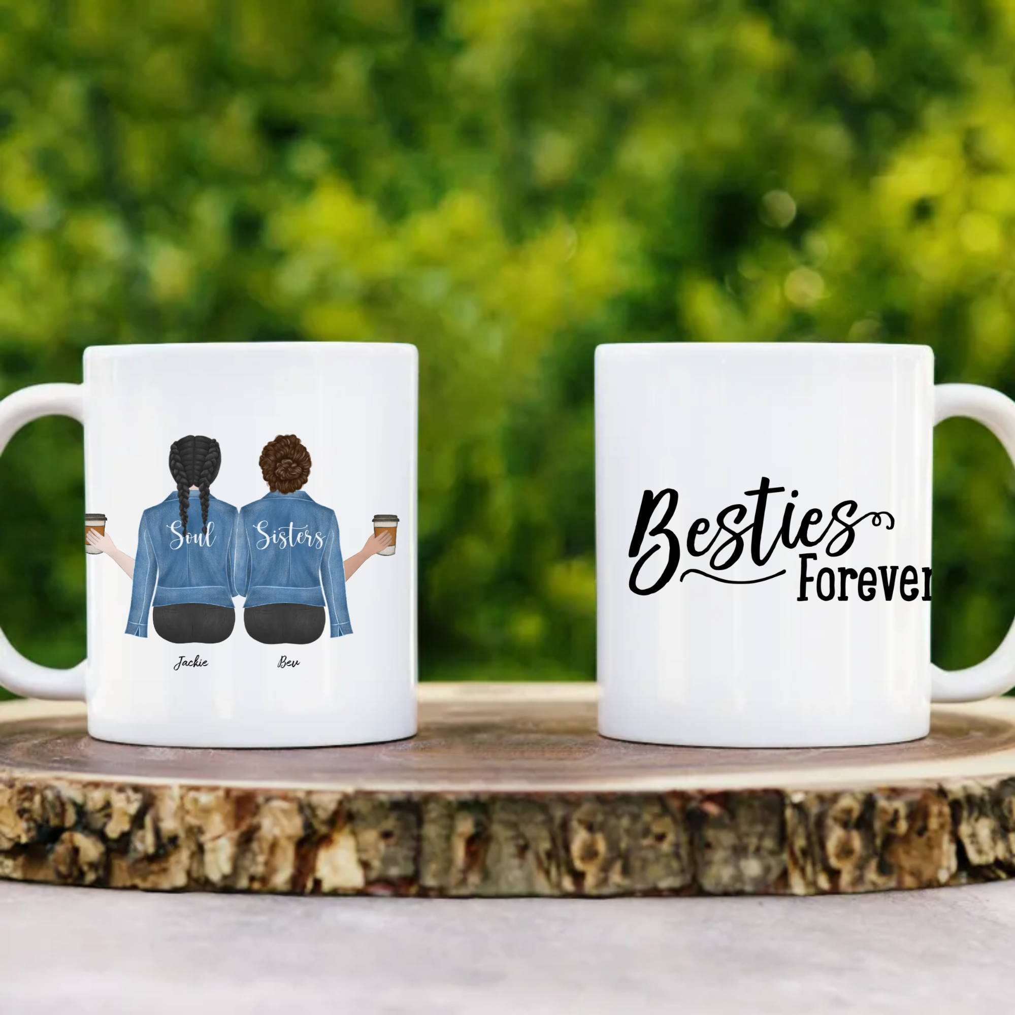 Besties Forever Customizable Mug
