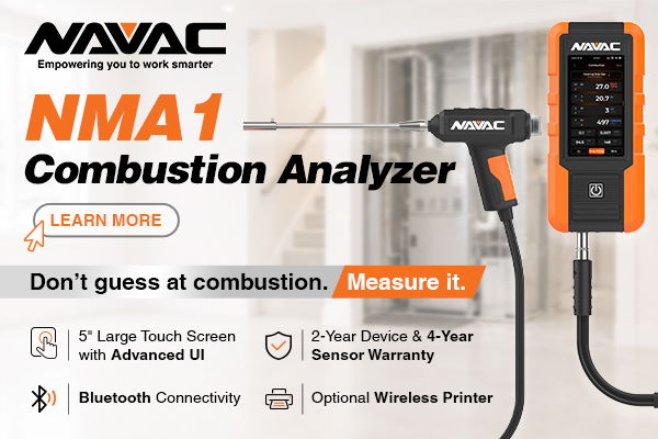 Learn more about the NAVAC NMA1 Combustion Analyzer