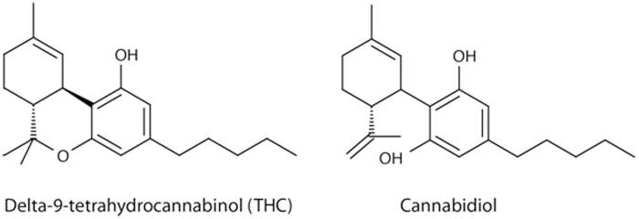 CBD vs THC chamical structure