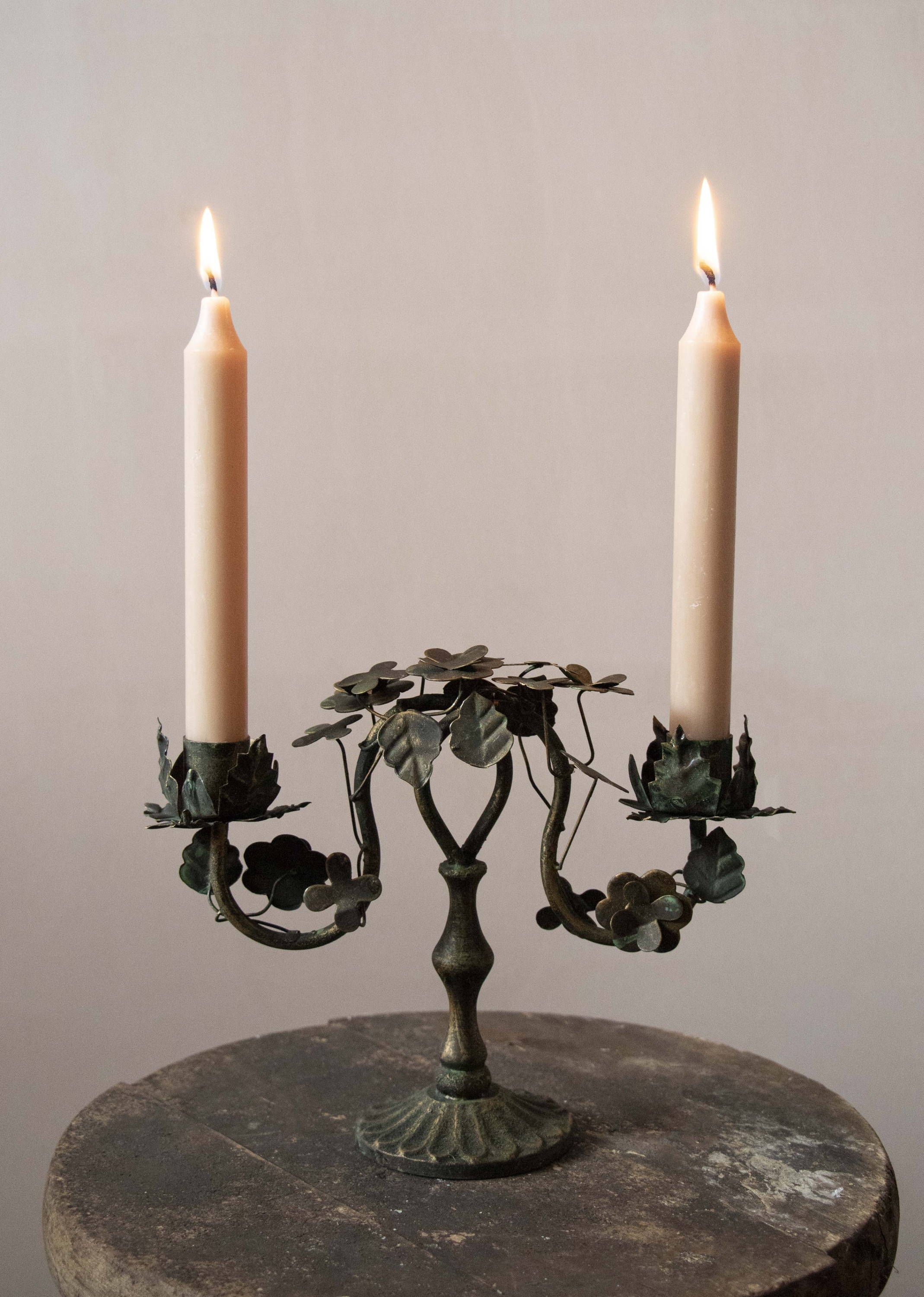 Floral vintage style candelabra