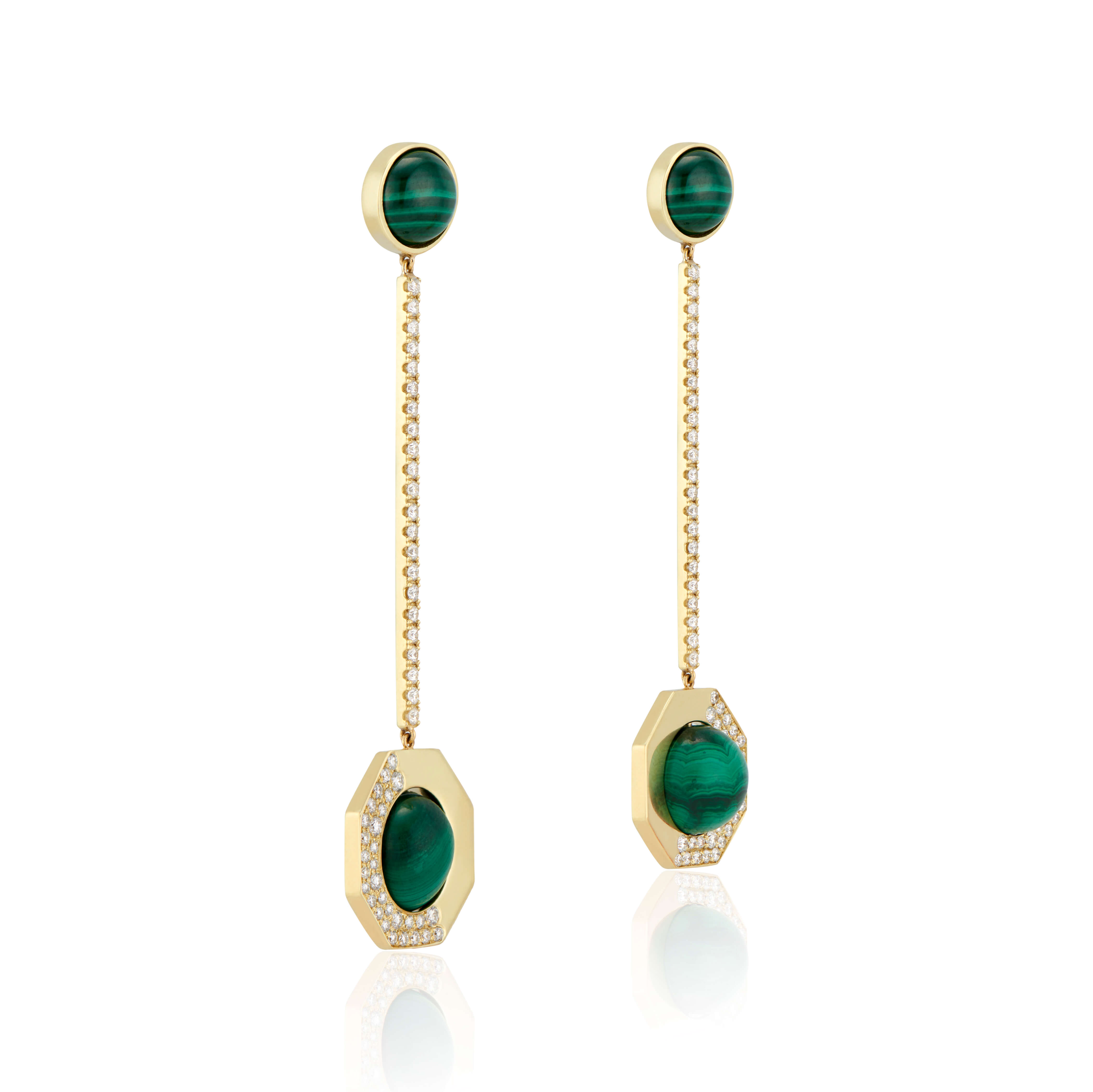 malachite earrings