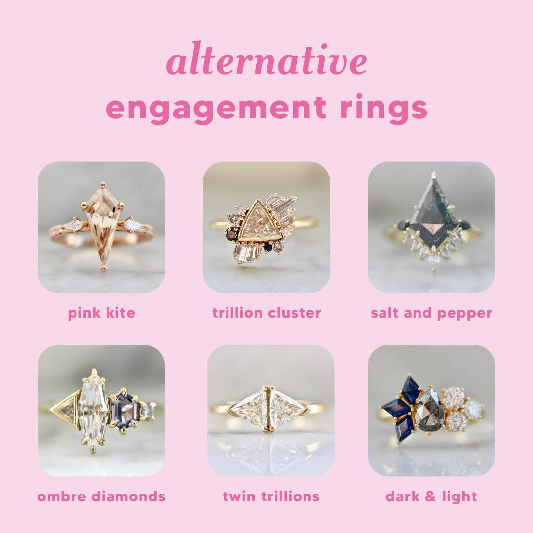 non traditional alternative engagement rings