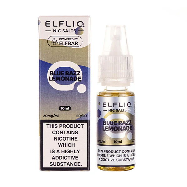 E-liquid bottle and box labeled 