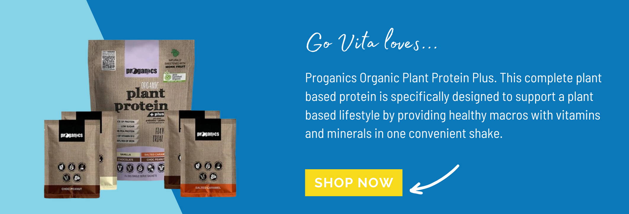Proganics Plant Protein at Go Vita 