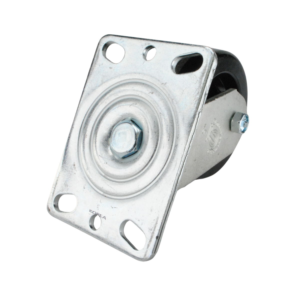 Industrial plate casters with a mounting plate of 4-1/2