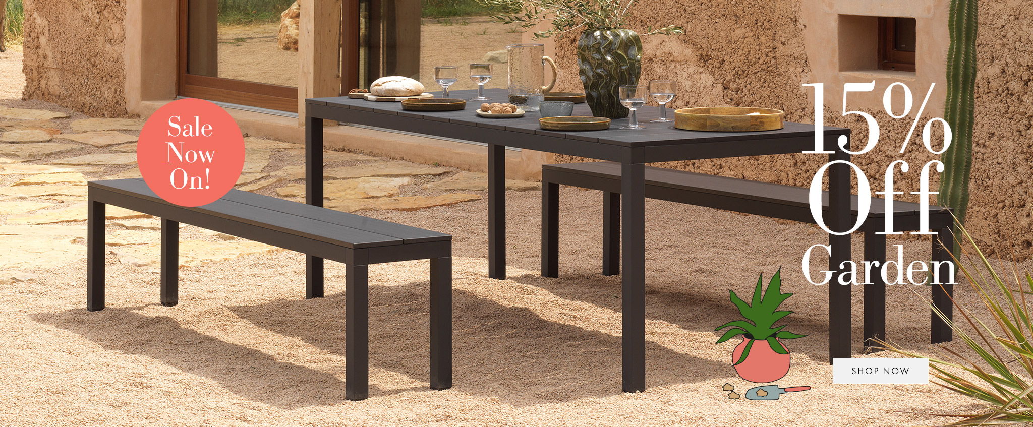 Get 15% off Nardi Outdoor furniture - Garden table and bench package