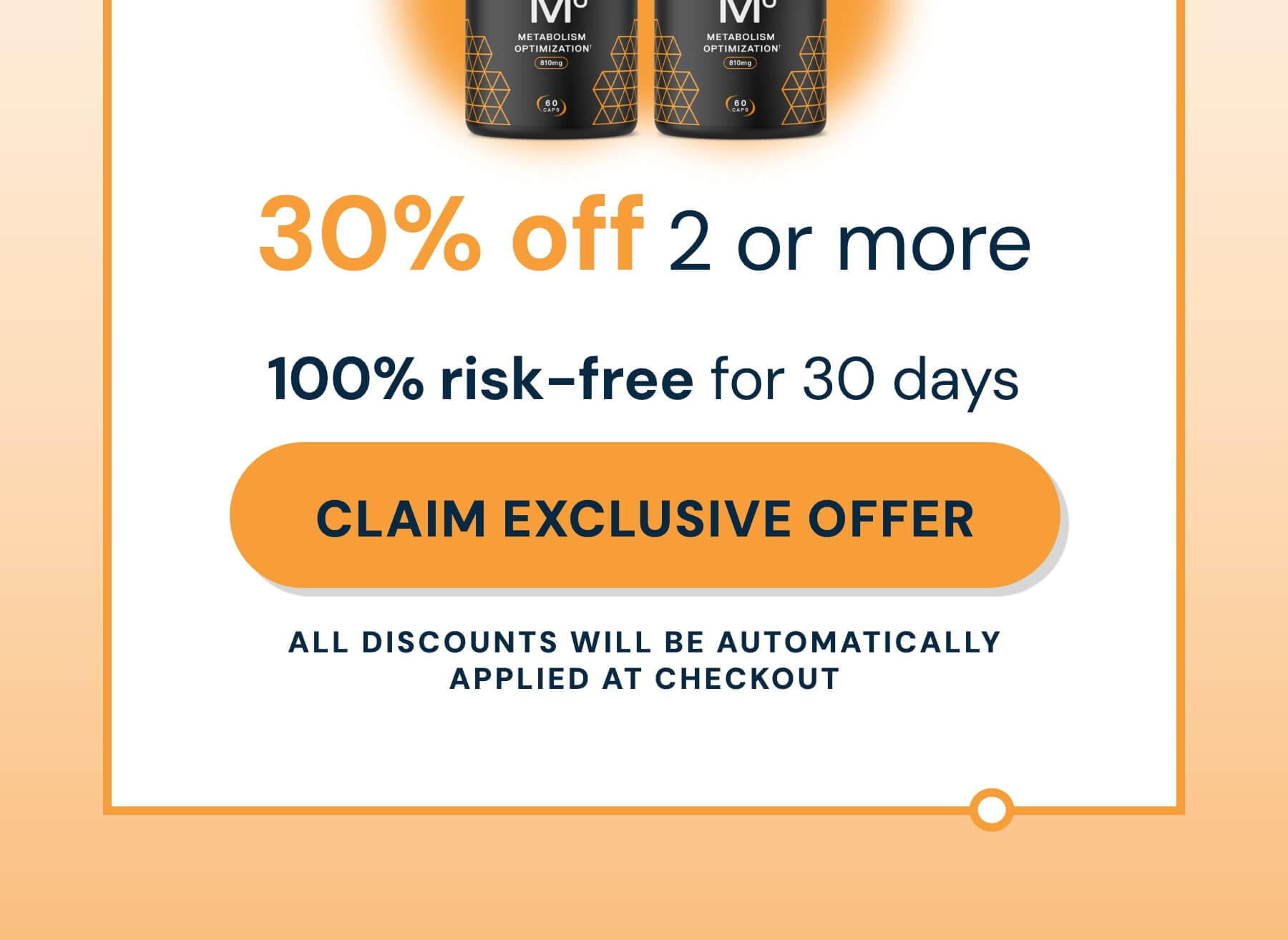 30% de descuento en 2 o más, reclama oferta exclusiva, sin riesgos durante 30 días.
