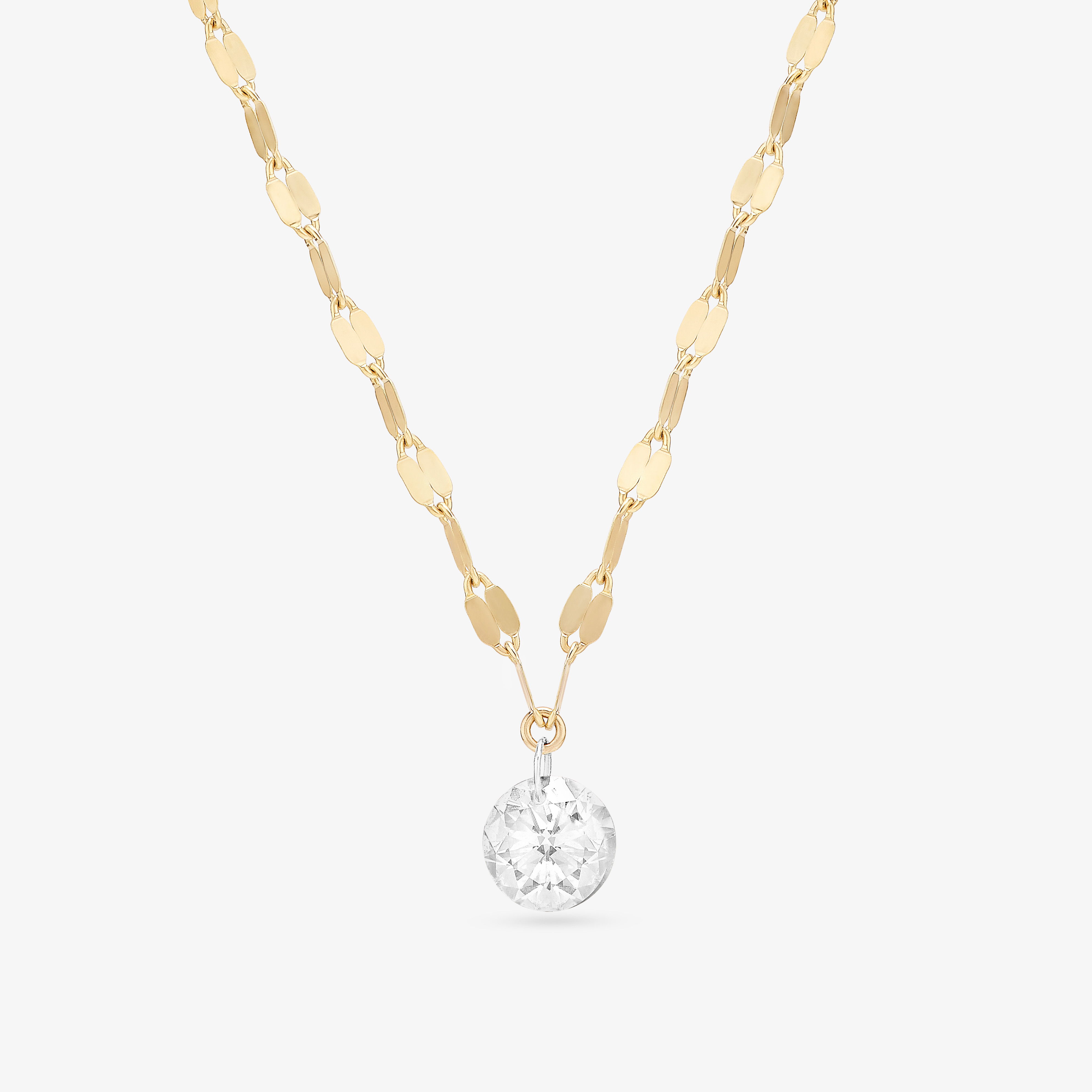 Floating Diamond Pendant Necklace