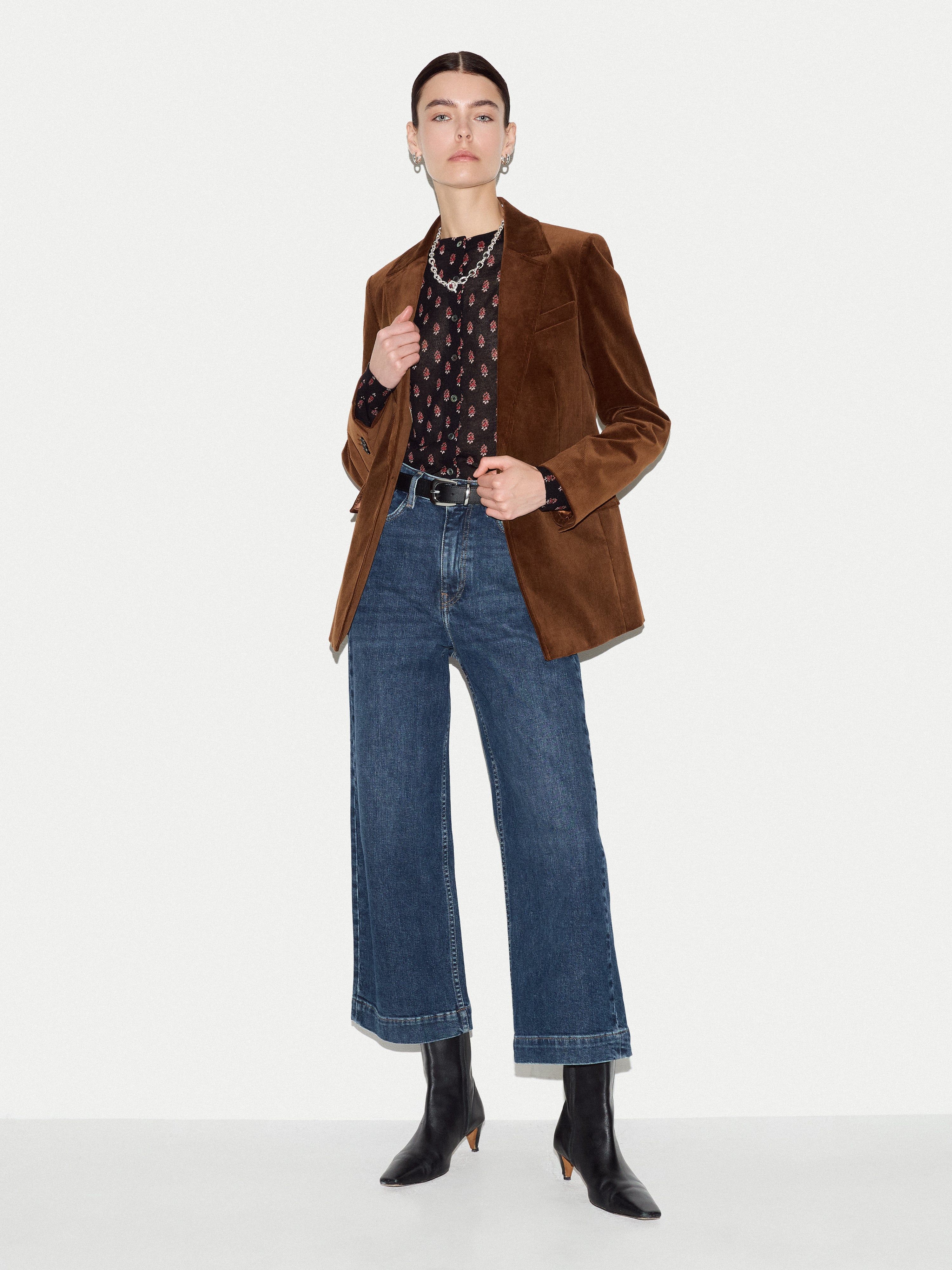 Tyne Wide Leg Cropped Jean