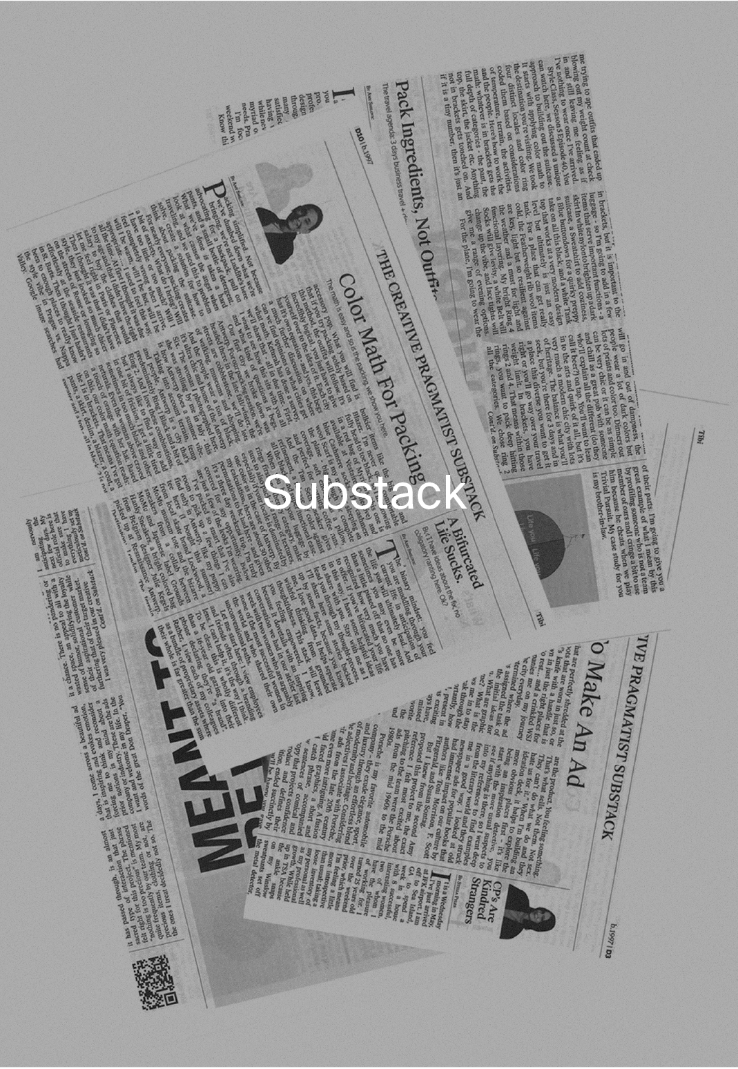 A stack of newspapers with the word 