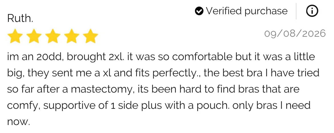 Honest review of a comfortable EVOE bra after mastectomy