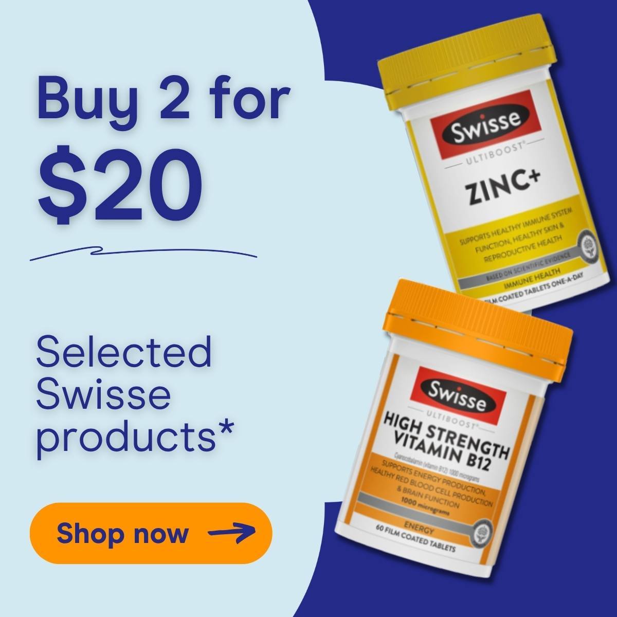 Buy 2 for $20 on selected Swisse products* Shop now.