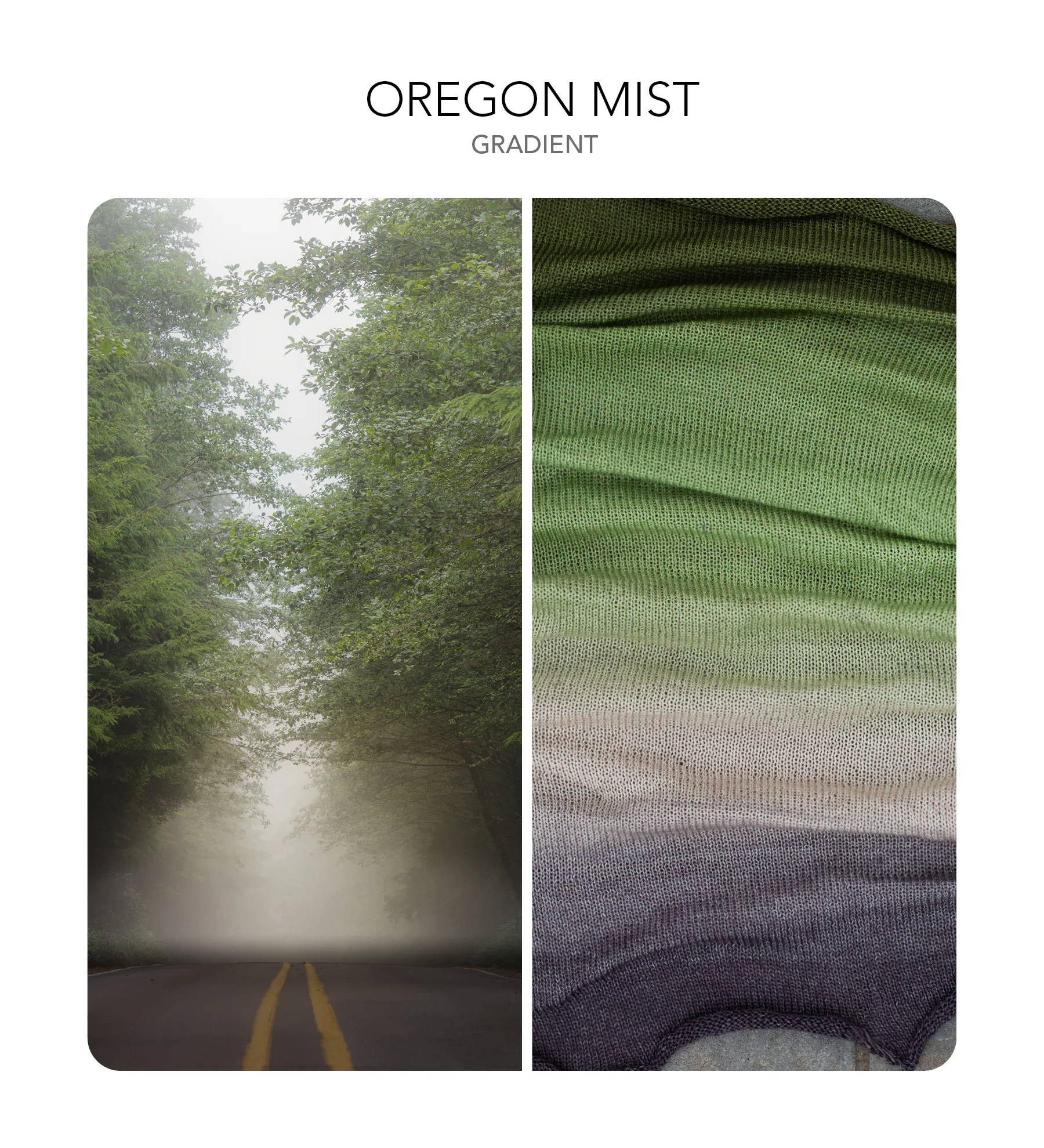 green and gray gradient yarn
