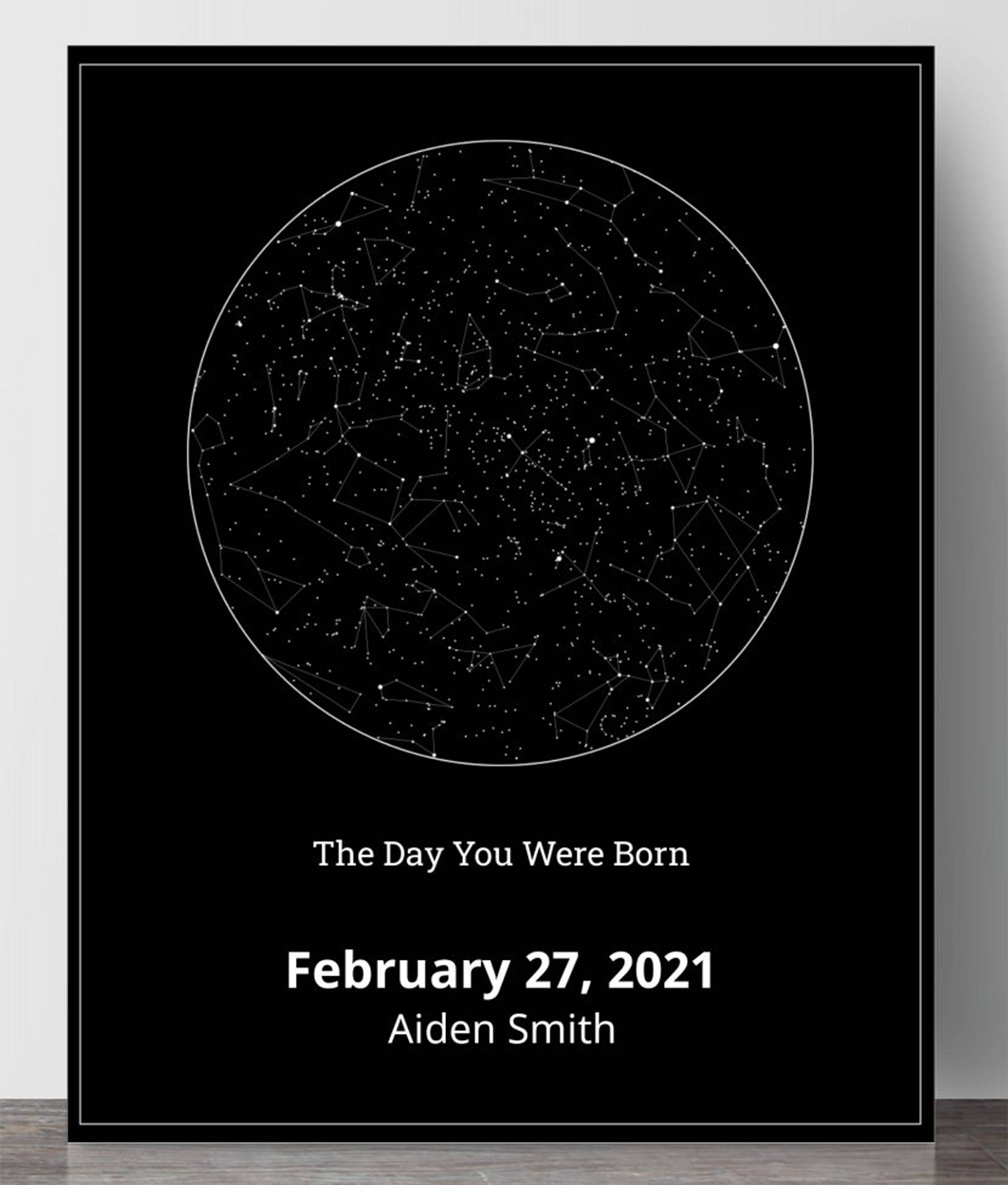 Personalized Star Chart Poster for Baby