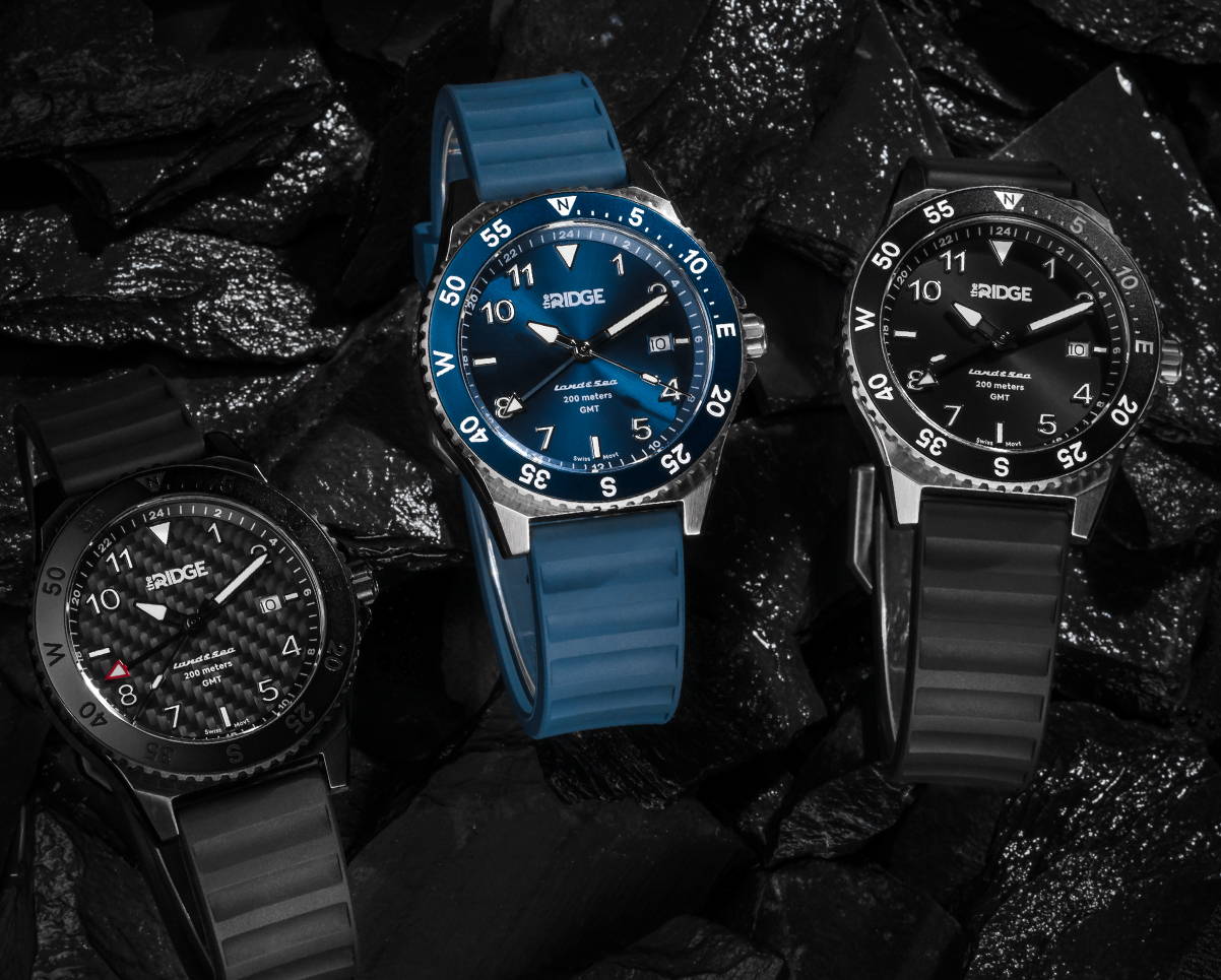Ridge Land & Sea GMT Watch variants