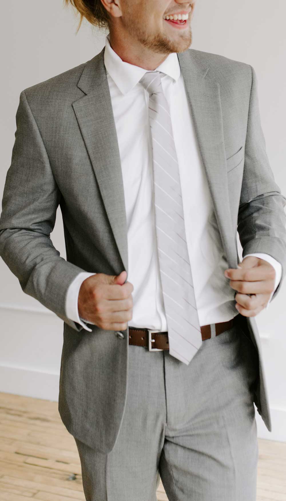 Striped Groomsmen Tie
