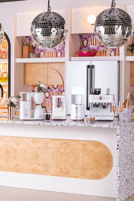 Cafe Matte White Kitchen with Matte White countertop appliances 