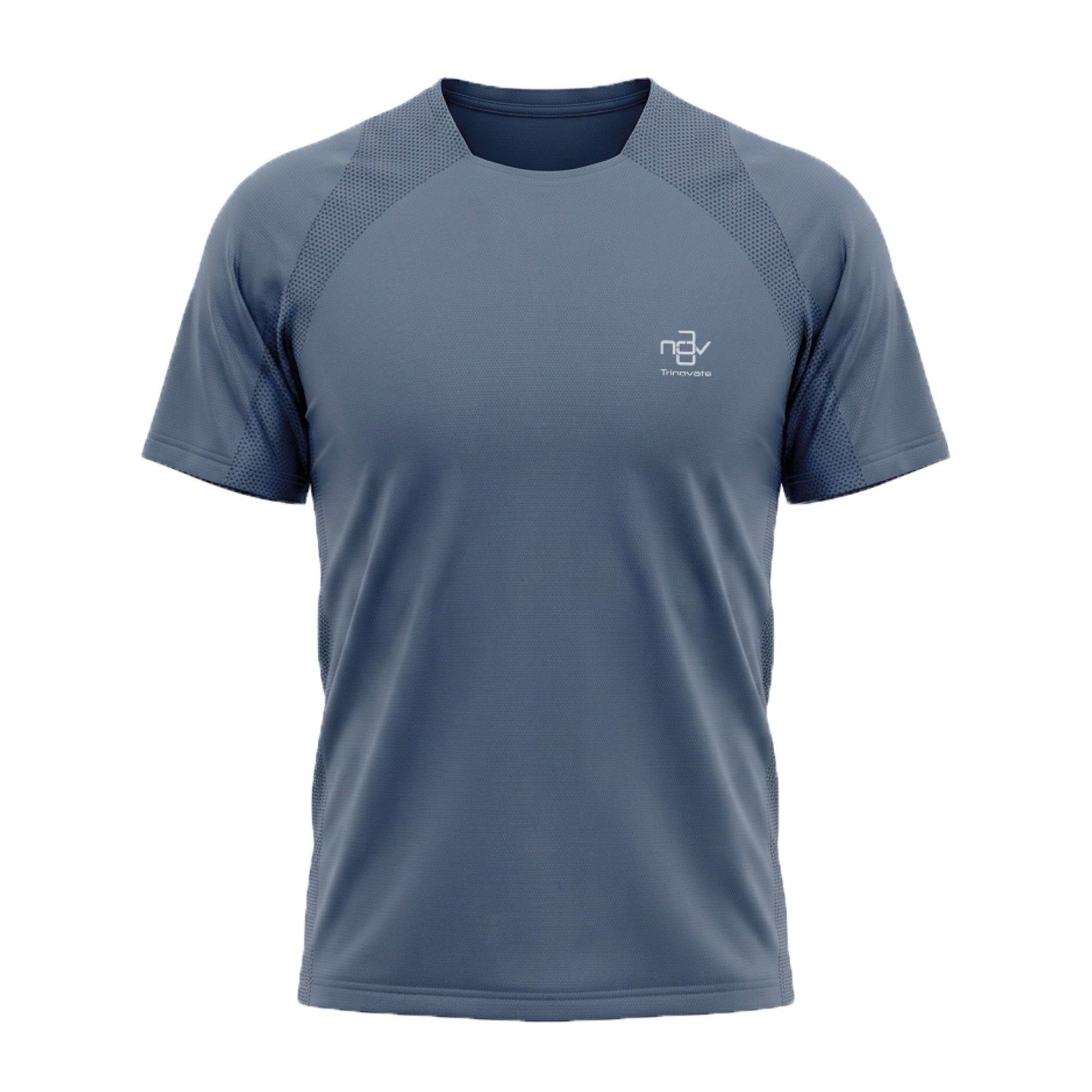 Trinovate Elite Kurzarm-Laufshirt, stone-grey, von vorn