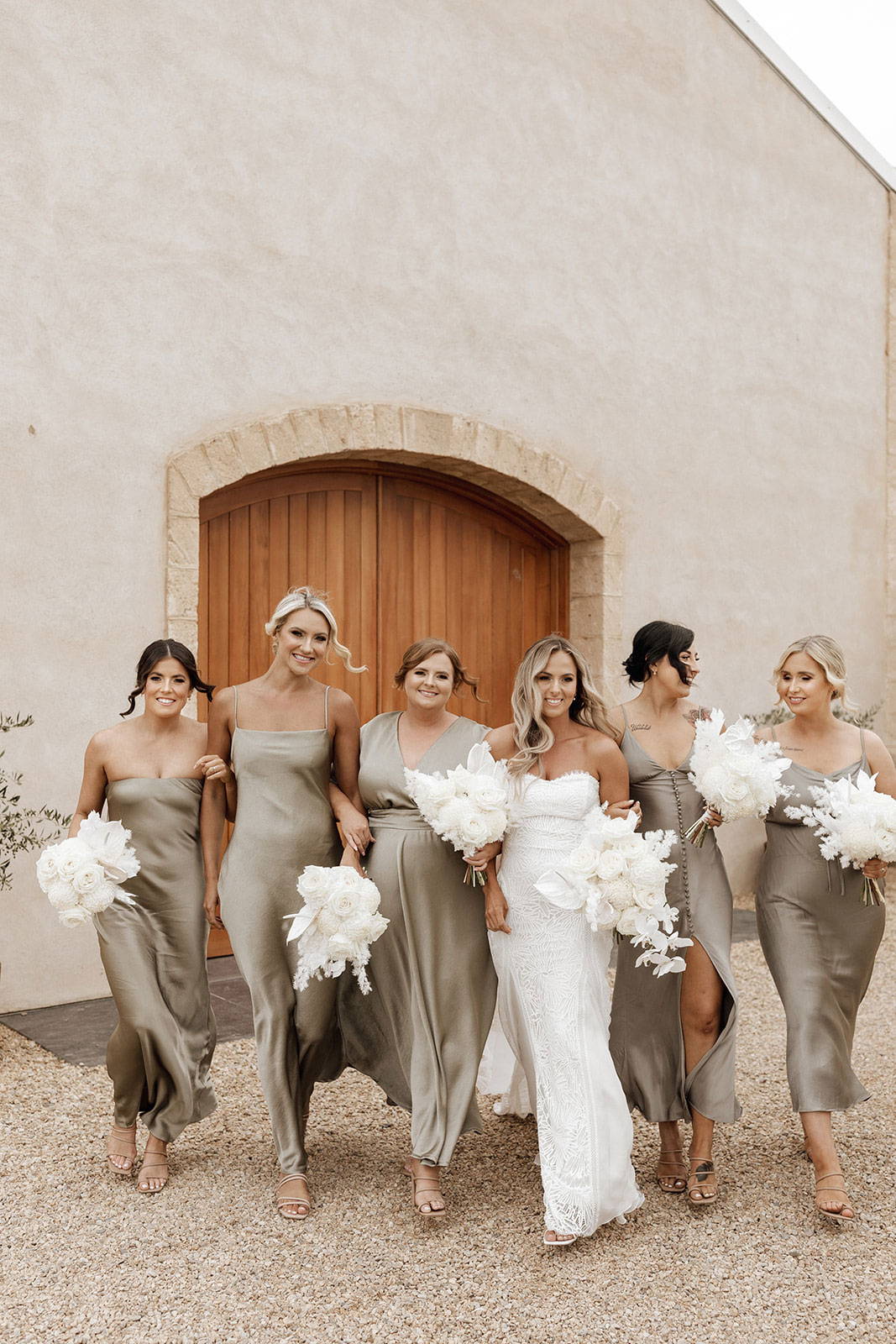 Bride with bridesmaids