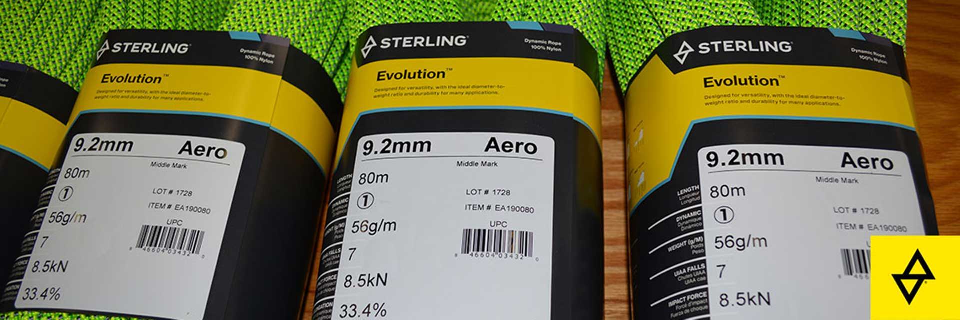 Sterling Rope Evolution Rope packaging