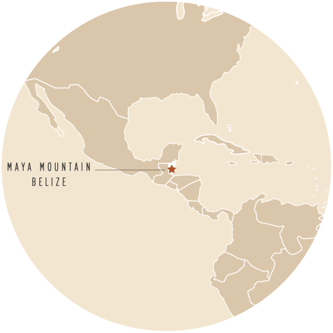 Maya Mountain Belize map