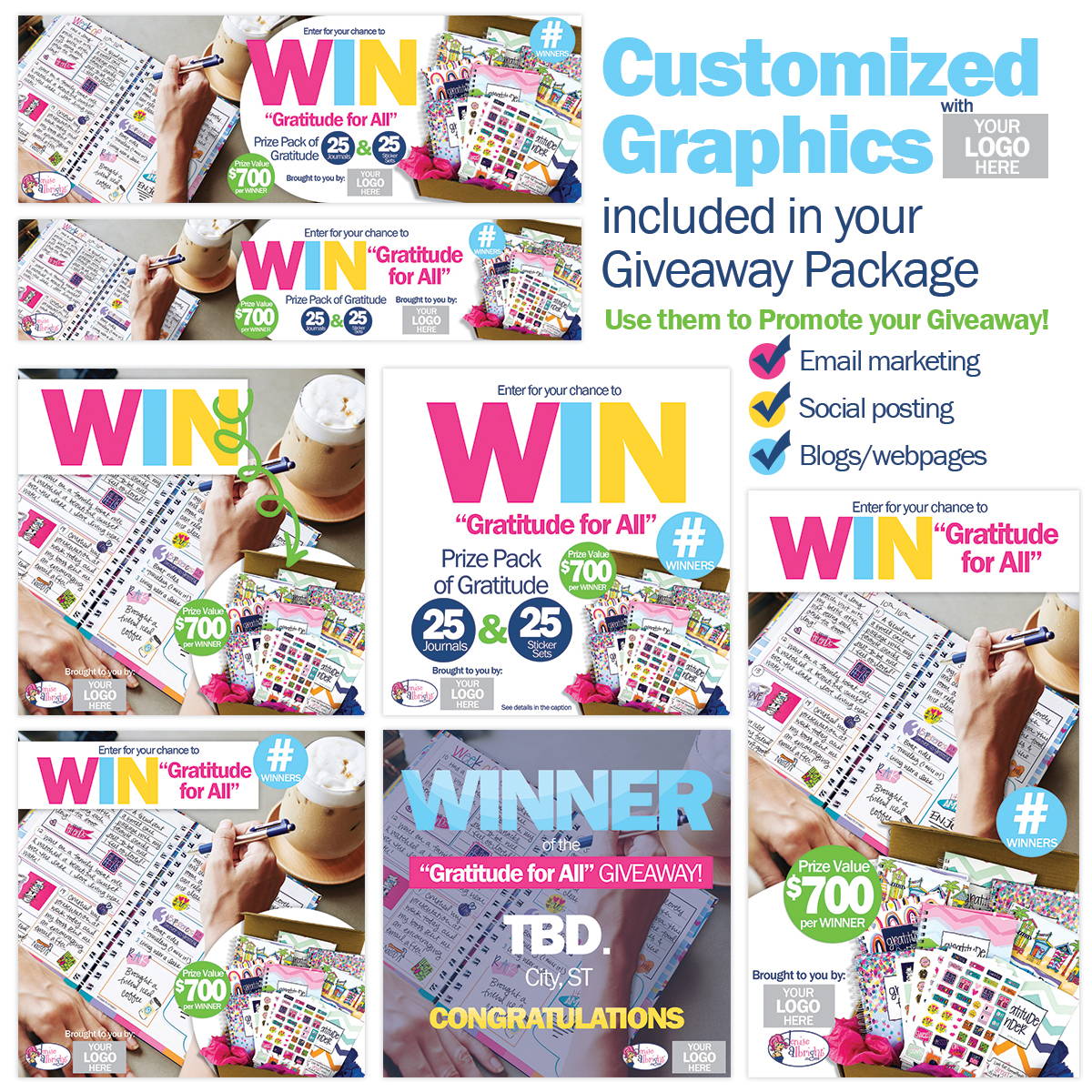 Gratitude for All Giveaway Graphics Package