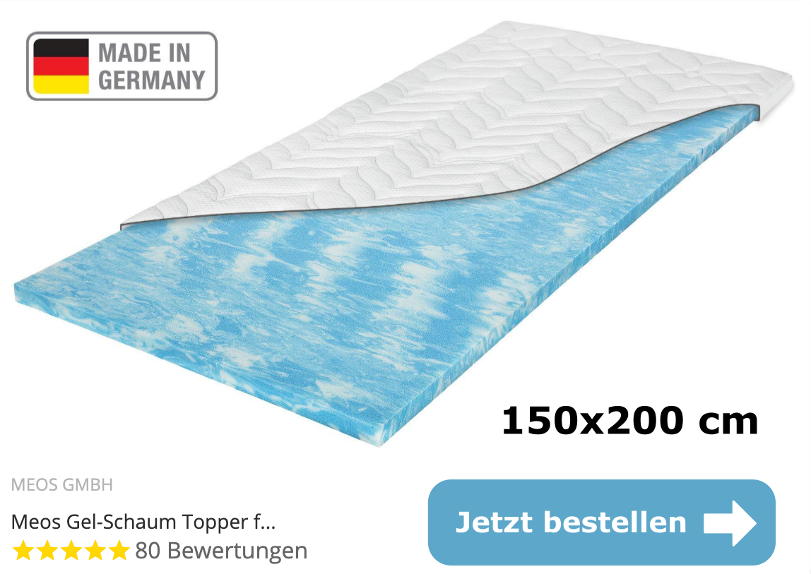 Meos Gel-Schaum Topper 150x200 cm