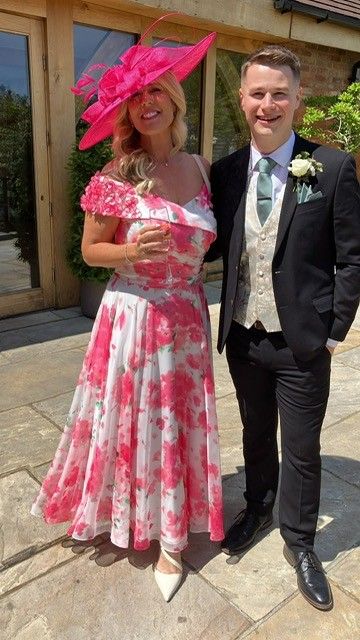 Moira as the Mother Of The Groom in May 2026