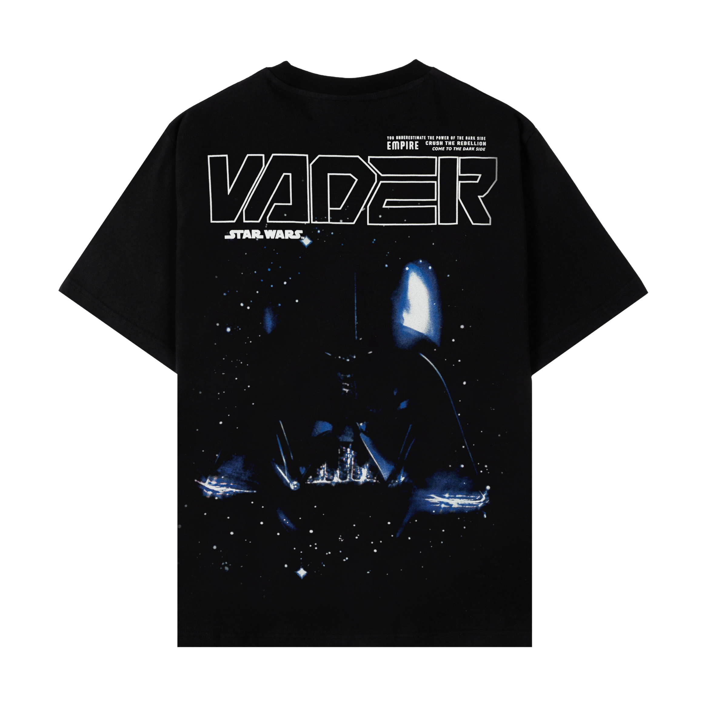 Black t-shirt featuring 
