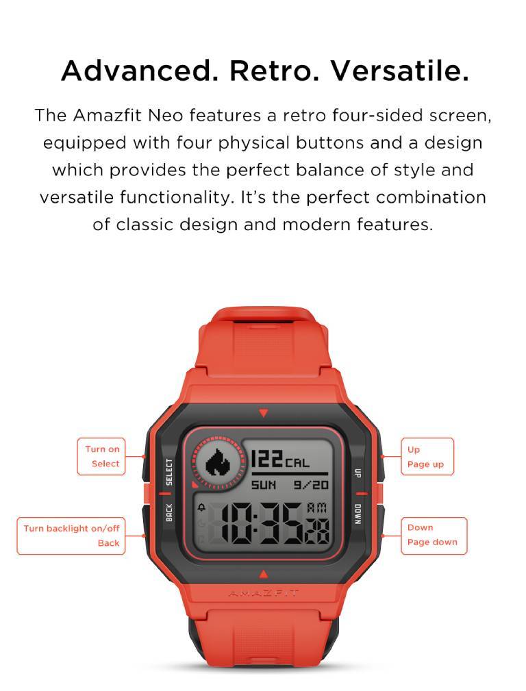 Huami Amazfit Neo Smartwatch Launched With Retro Design: A 90s Kid's Dream  Watch - Gizbot News