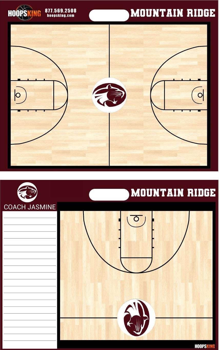 Pizarra de borrado en seco de baloncesto personalizada con asa