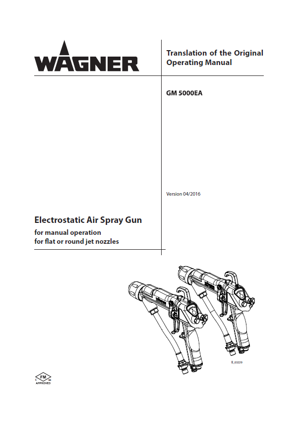 Manual for Wagner GM5000 Electrostatic Spray Gun