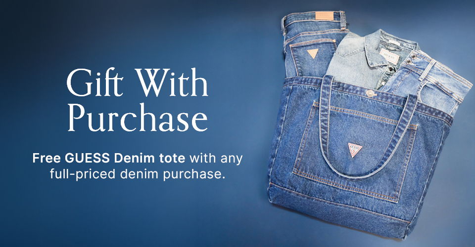 Free denim tote with any full-priced denim purchase