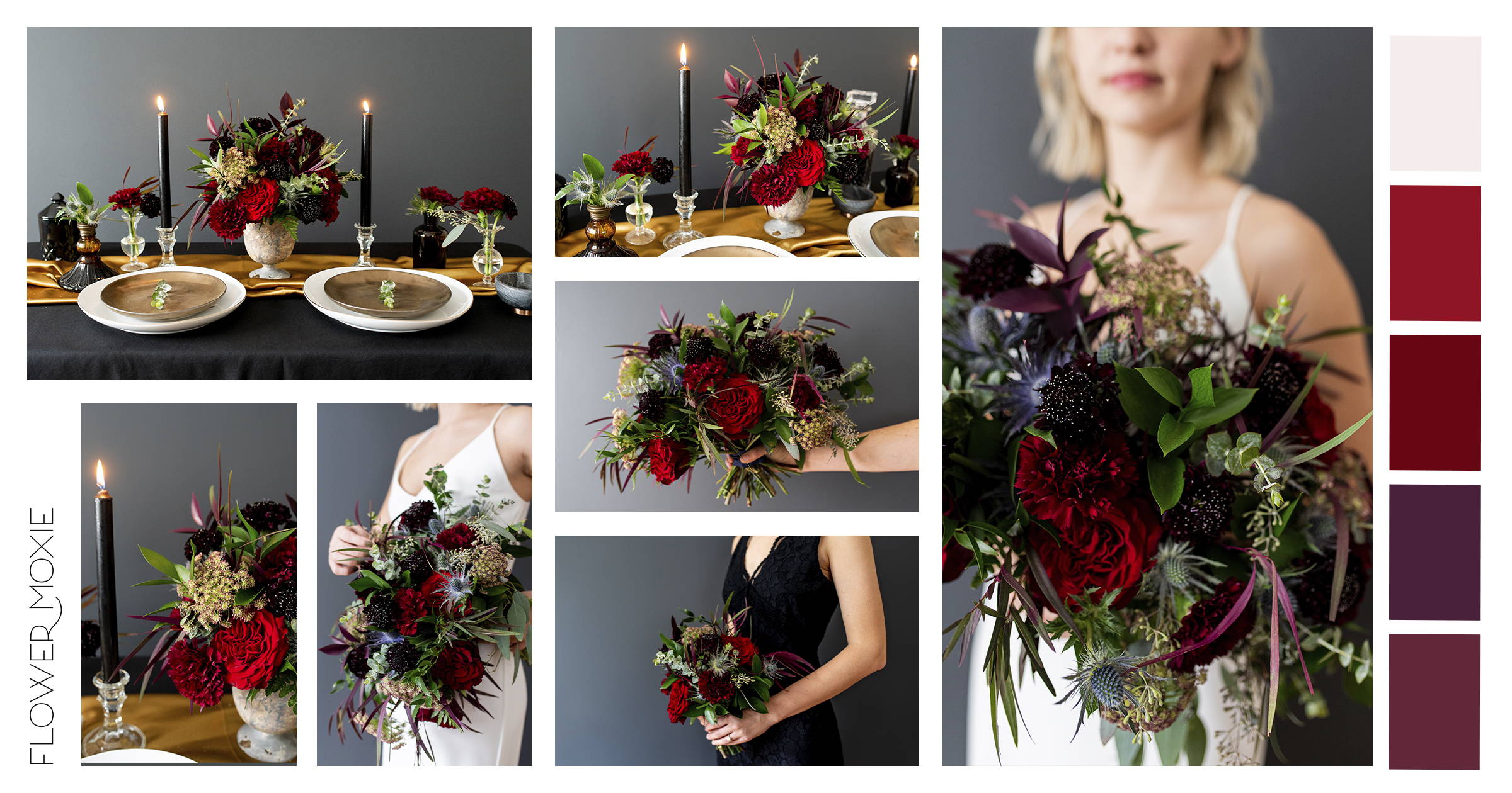 moody scarlet wedding flowers online