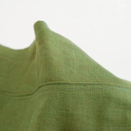 Flat felled seam right side with matching thread
