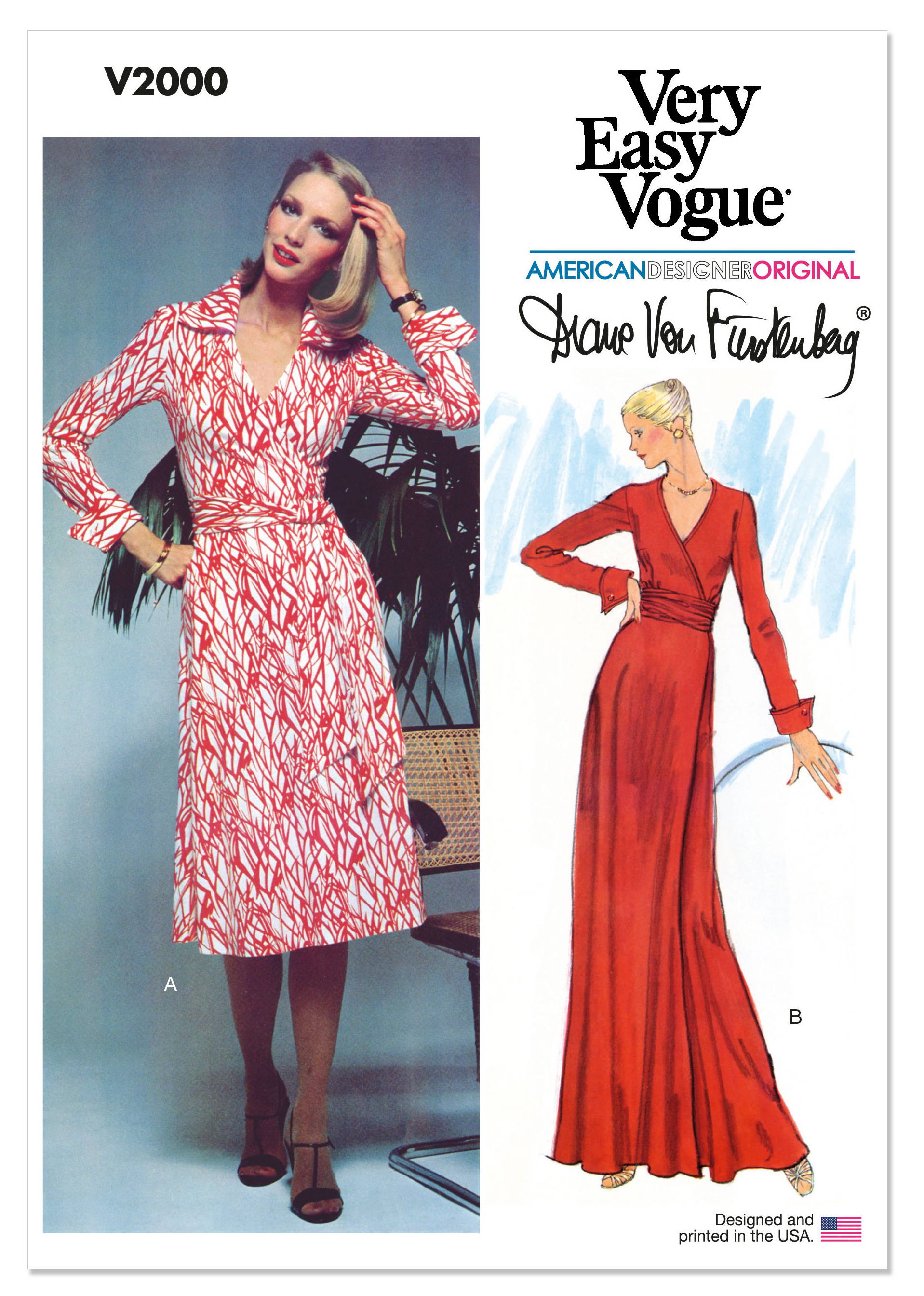 Misses' Wrap Dress by Diane von Furstenberg | V2000 | Paper Product