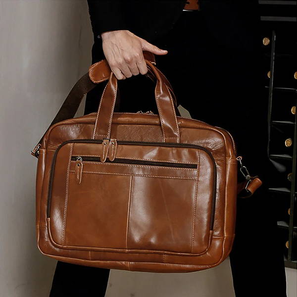the everyday mens leather briefcase laptop bag