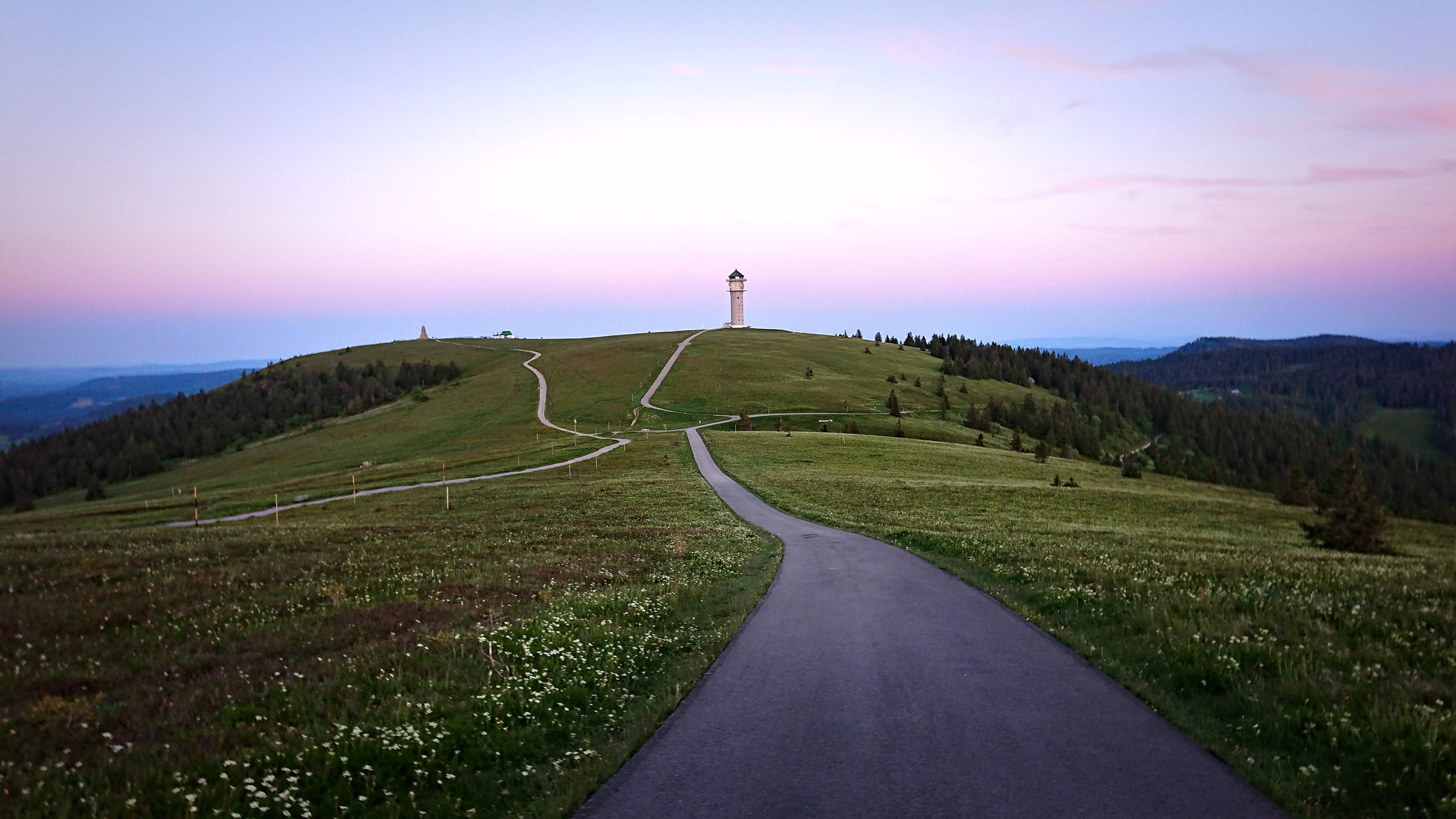 Curved road in the mountains