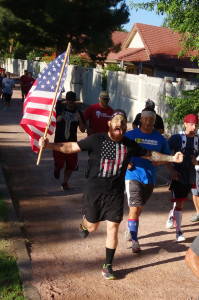 Runners at the 2014 NightRider Patriot Day Run & Ride
