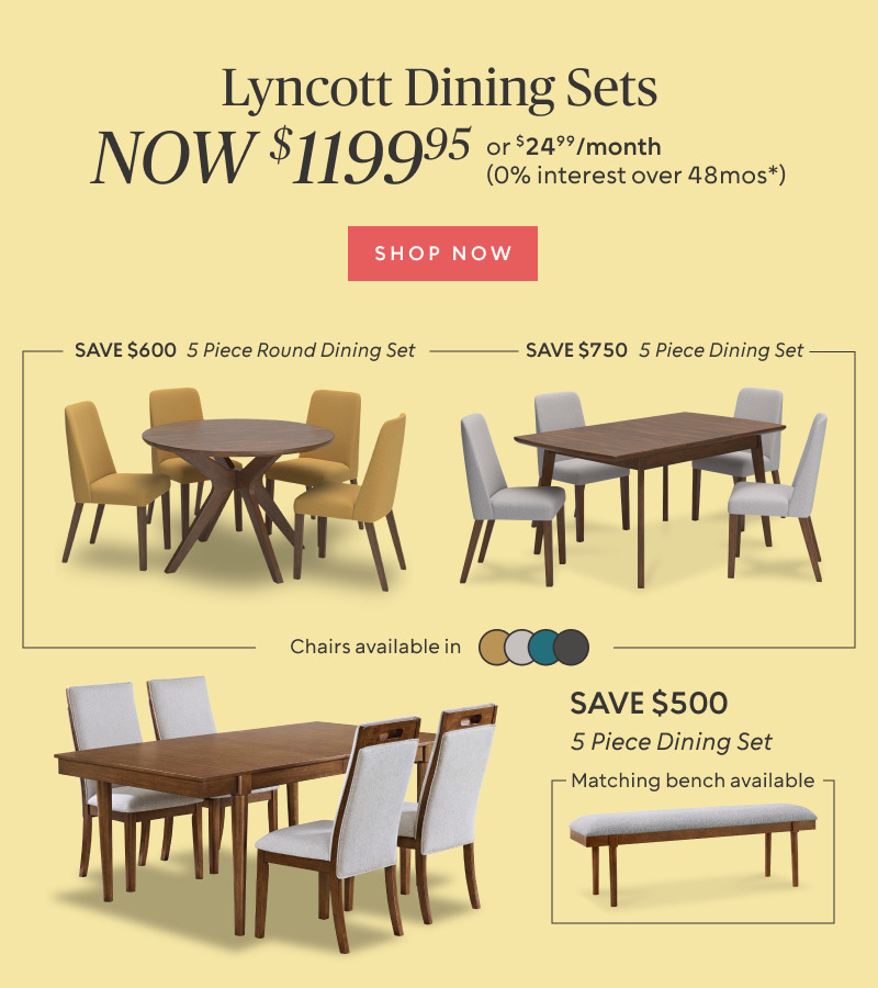 Lyncott Dining Sets​ 3 Styles 1 LOW Price of $1199.95​