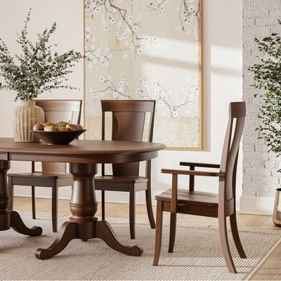 Amish Table Wood Guide Brown Maple Dining Room 