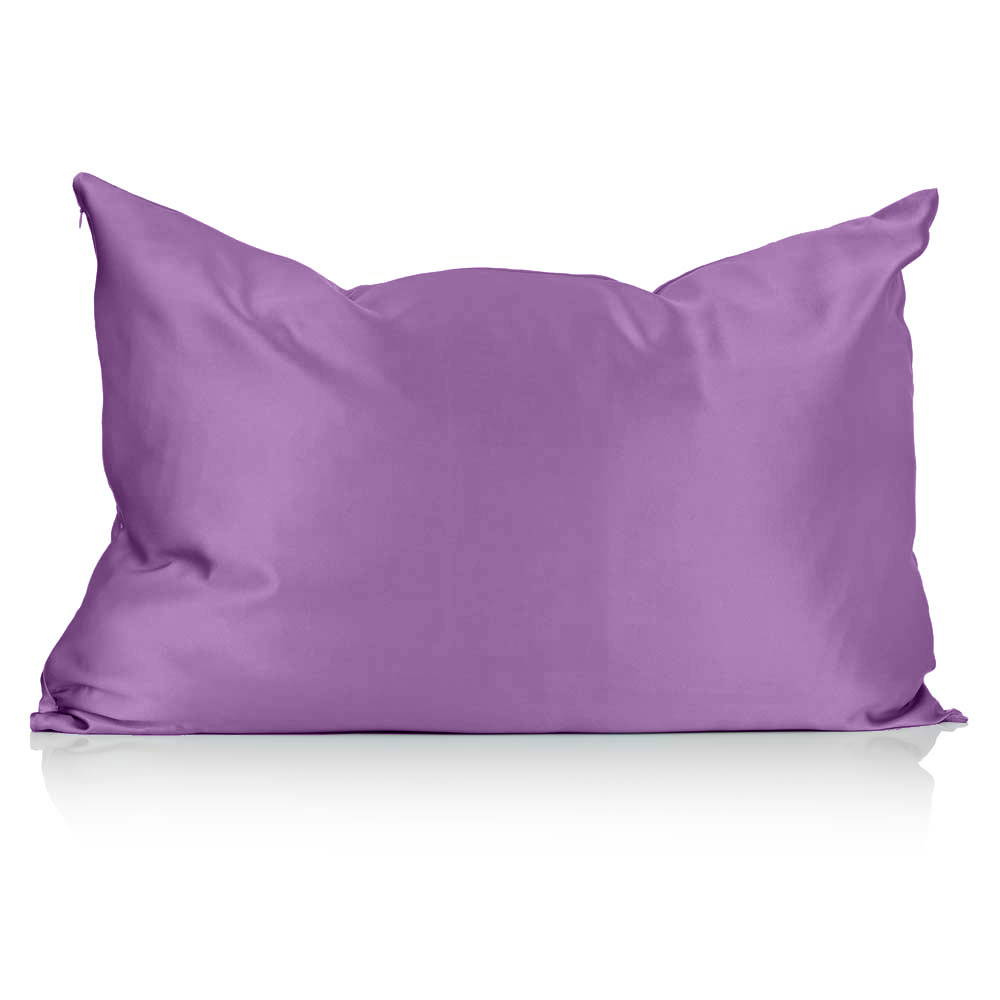 Purple silk pillowcase