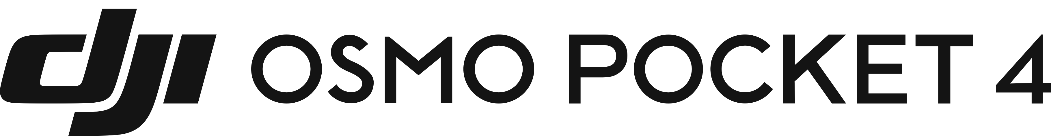 DJI Osmo Pocket 4 logo with brand name and product name.