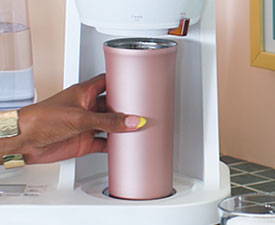 Single serve cup setting on coffee maker